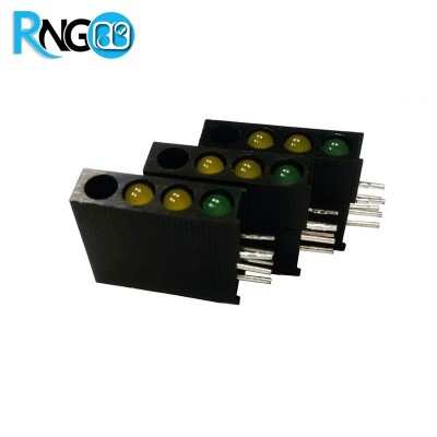 LED قابدار 3تایی سبز-زرد رایت 3mm
