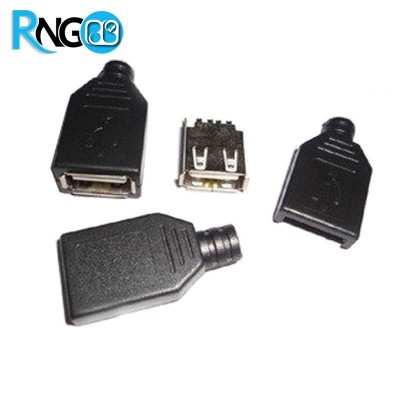 كانكتور USB-A مادگی لحیمی (Plug) به همراه کاور